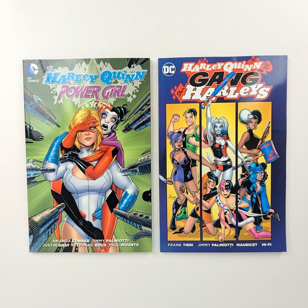 Harley Quinn and Power Girl and Harley Gang of Harleys TPB Comic Bundle